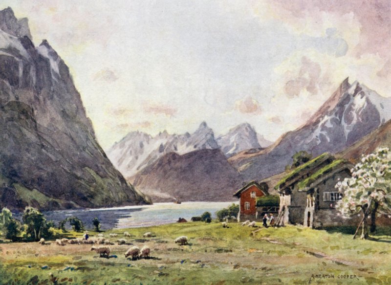 Hjorund Fjord, Gås af Alfred Heaton Cooper