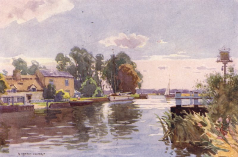 Horning Ferry, på Bure, Norfolk af Alfred Heaton Cooper