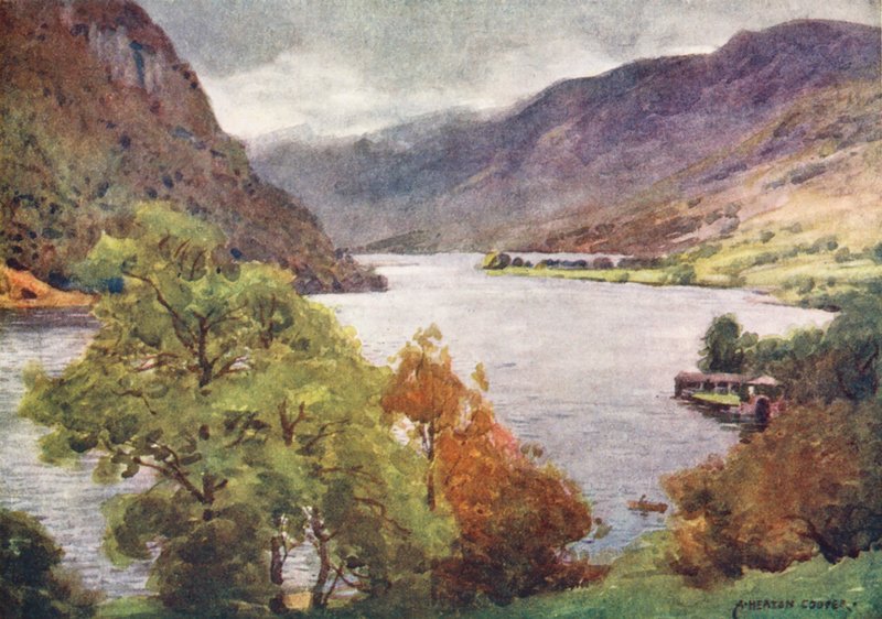 Lake District: Haweswater (farvelitografi) af Alfred Heaton Cooper