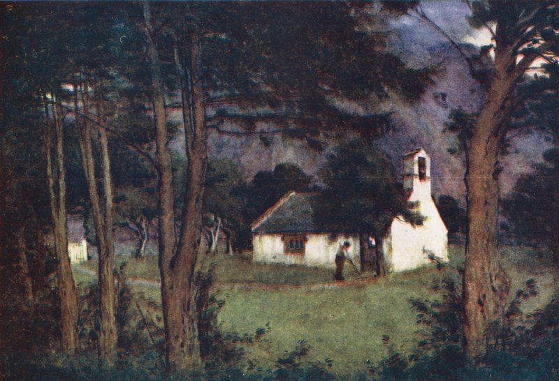 Lake District: Wastdalehead Church (farvelitografi) af Alfred Heaton Cooper