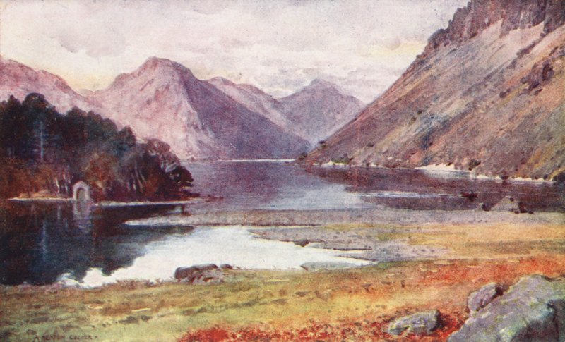 Lake District: Wastwater, fra Strands (farvelitografi) af Alfred Heaton Cooper