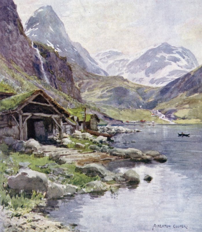 Meraak, Geiranger Fjord af Alfred Heaton Cooper