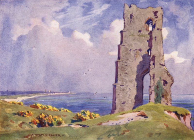 Ruinerne af All Saints Church, Dunwich, Suffolk af Alfred Heaton Cooper