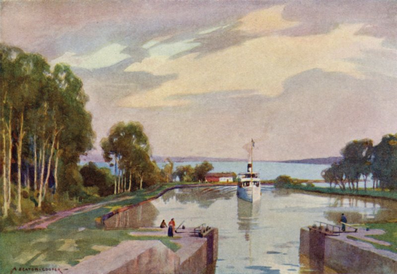 Sjotorp Sluser, Gota Kanal af Alfred Heaton Cooper