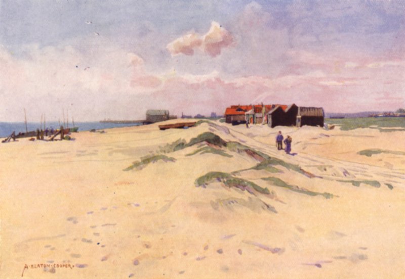 Southwold Beach, Suffolk af Alfred Heaton Cooper