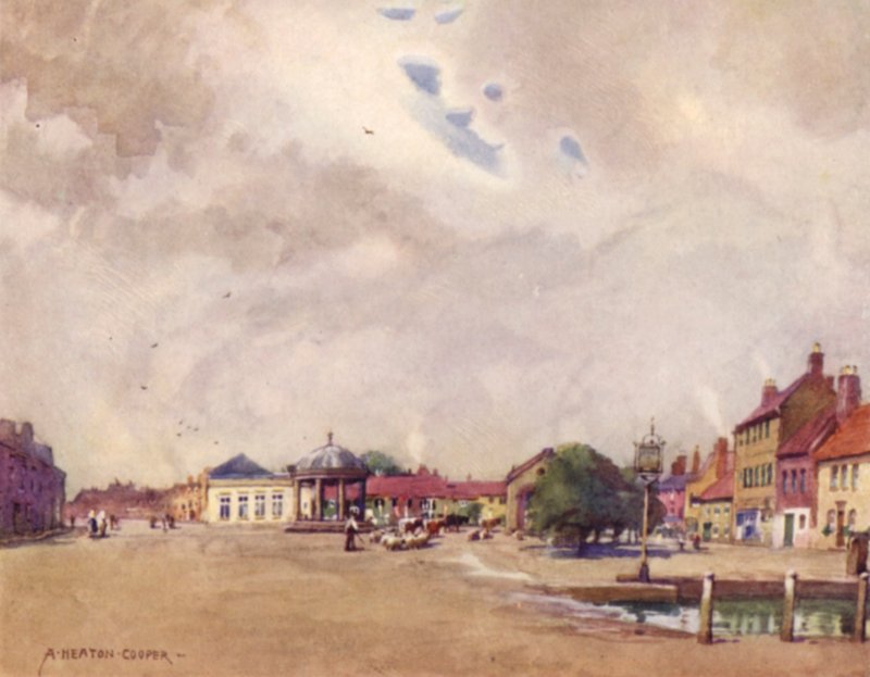Swaffham Market Place, Norfolk af Alfred Heaton Cooper