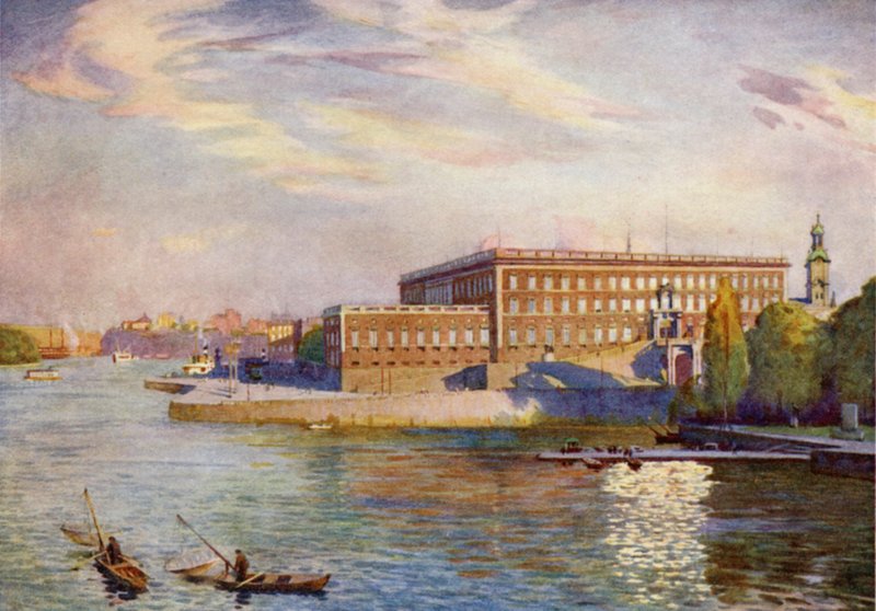 Det Kongelige Slot, Stockholm af Alfred Heaton Cooper