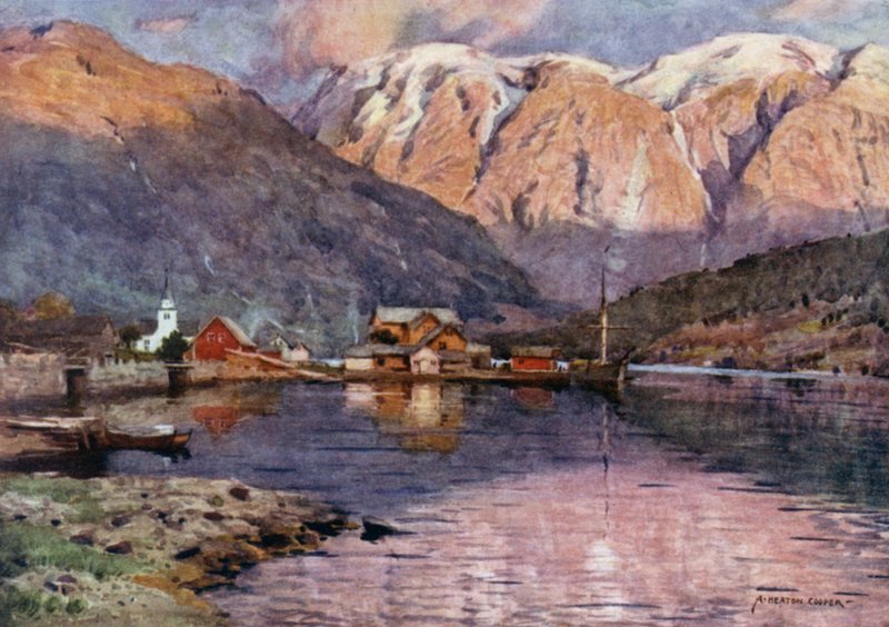 Ulvik, Hardanger Fjord af Alfred Heaton Cooper