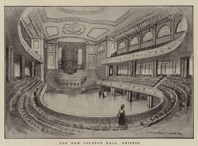 The New Colston Hall, Bristol af Alfred Leete