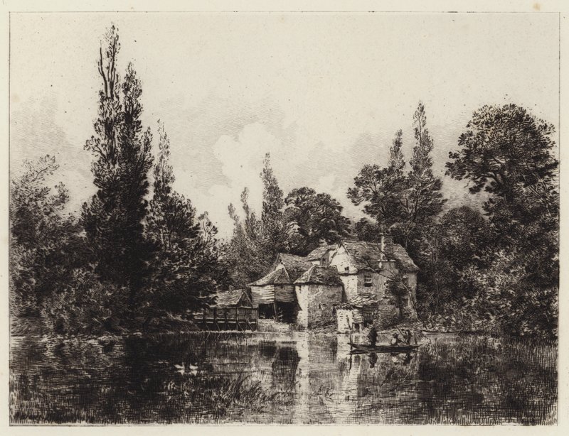 Iffley Mill af Alfred Louis Brunet Debaines