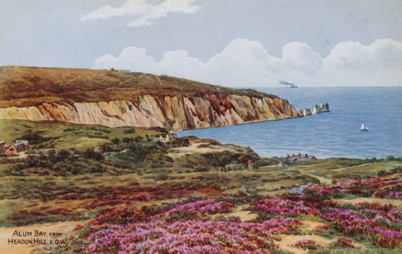 Alum Bay, fra Headon Hill, IOW af Alfred Robert Quinton