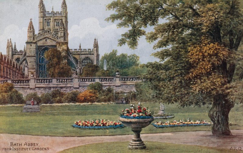 Bath Abbey, fra Institute Gardens af Alfred Robert Quinton