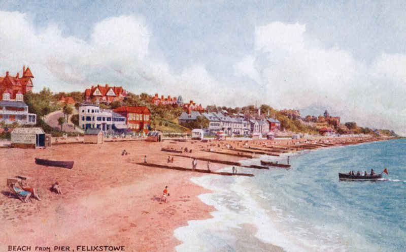 Strand fra Pier, Felixstowe af Alfred Robert Quinton