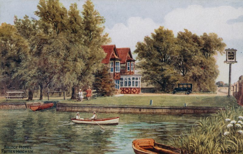 Bridge Hotel, Potter Heigham af Alfred Robert Quinton