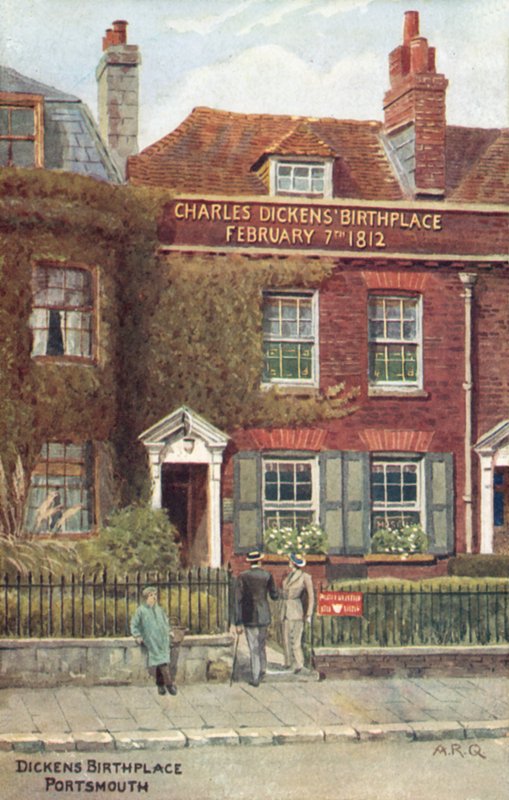 Charles Dickens, fødested, Portsmouth af Alfred Robert Quinton