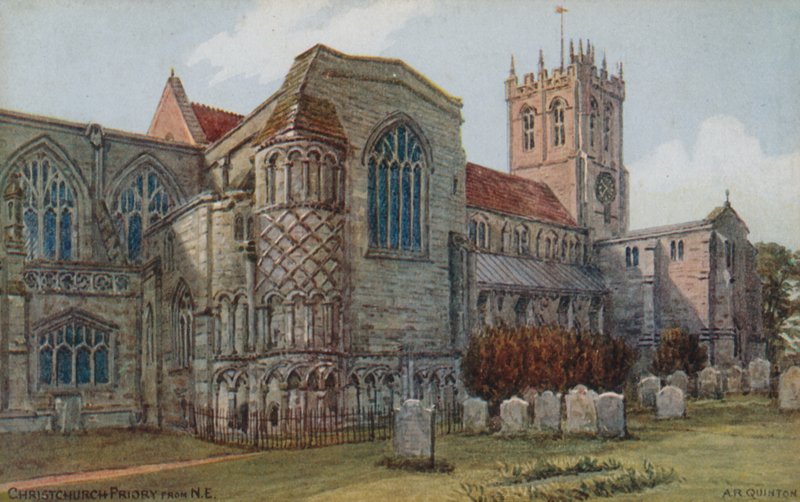Christchurch Priory fra N Ø af Alfred Robert Quinton