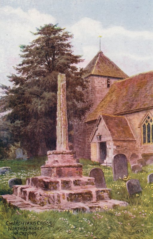 Kirkegårdskors, North Hinksey (farvelitografi) af Alfred Robert Quinton
