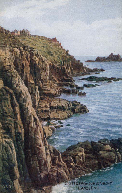 Cliffs and Armored Knight, Lands End af Alfred Robert Quinton