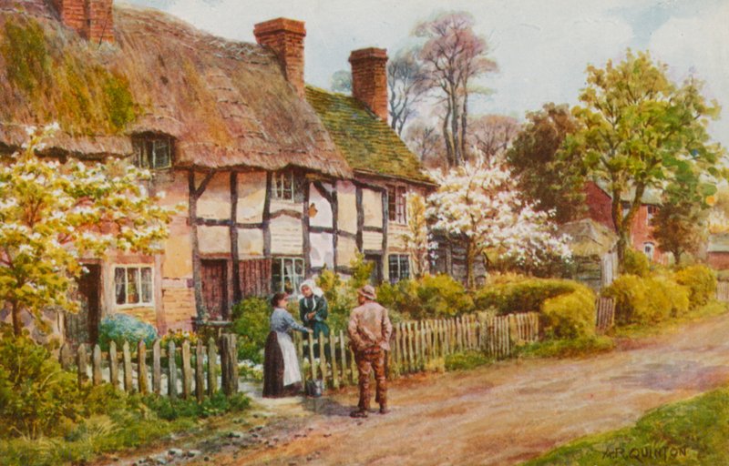 Hytter ved Welford on Avon, Warwickshire af Alfred Robert Quinton