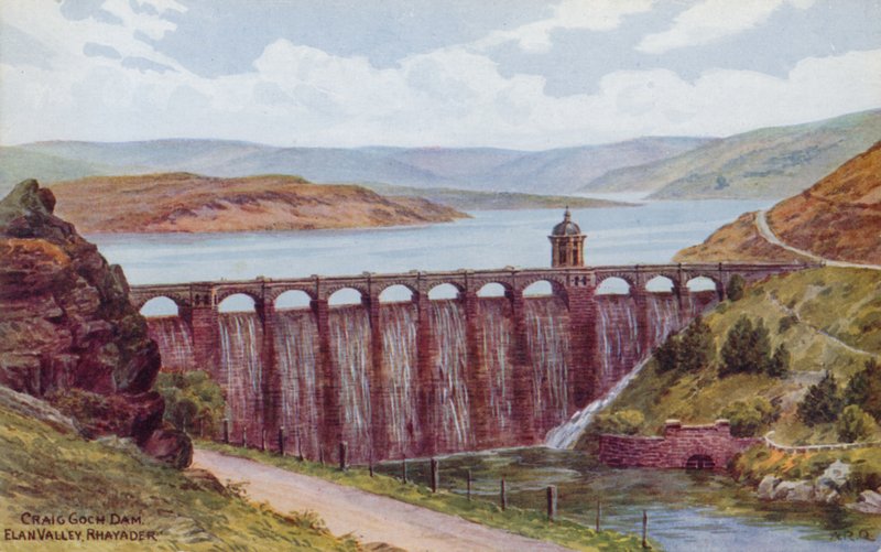 Craig Goch Dam, Elan Valley, Rhayader af Alfred Robert Quinton