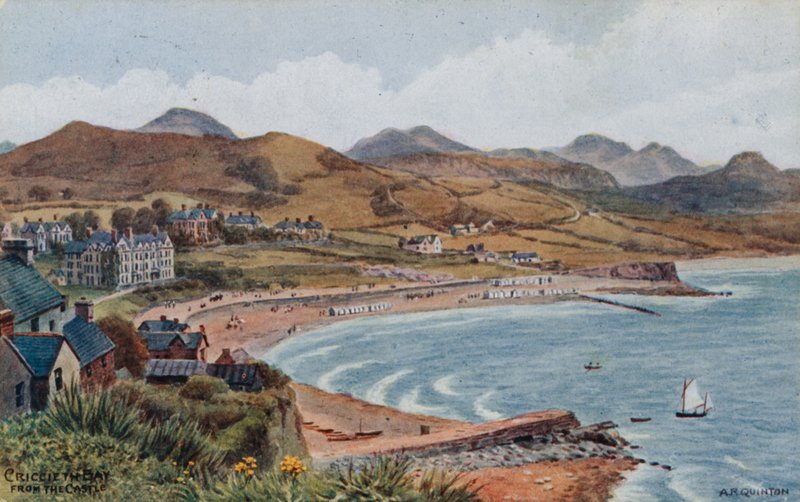 Criccieth Bay fra slottet af Alfred Robert Quinton