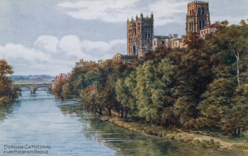 Durham Cathedral, fra Prebends Bridge af Alfred Robert Quinton