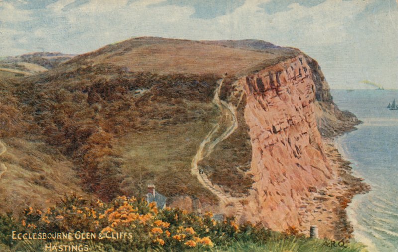 Ecclesbourne Glen og Cliffs, Hastings af Alfred Robert Quinton