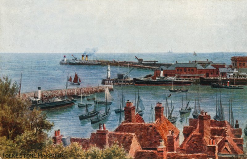 Folkestone Havn af Alfred Robert Quinton