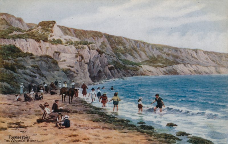 Folkestone, The Warren Beach af Alfred Robert Quinton