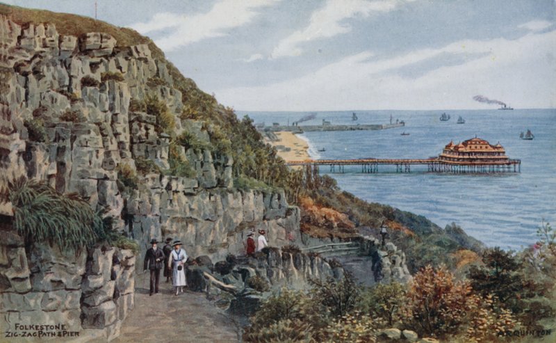 Folkestone, Zig Zag Path og Pier af Alfred Robert Quinton