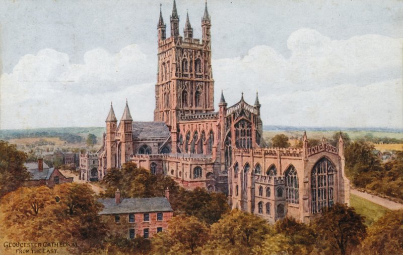 Gloucester Cathedral, fra øst af Alfred Robert Quinton