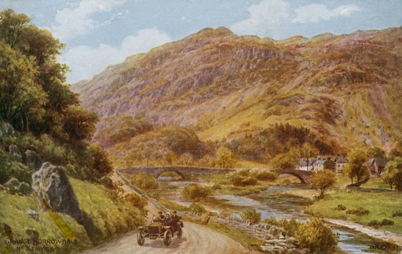 Grange Borrowdale nær Keswick af Alfred Robert Quinton