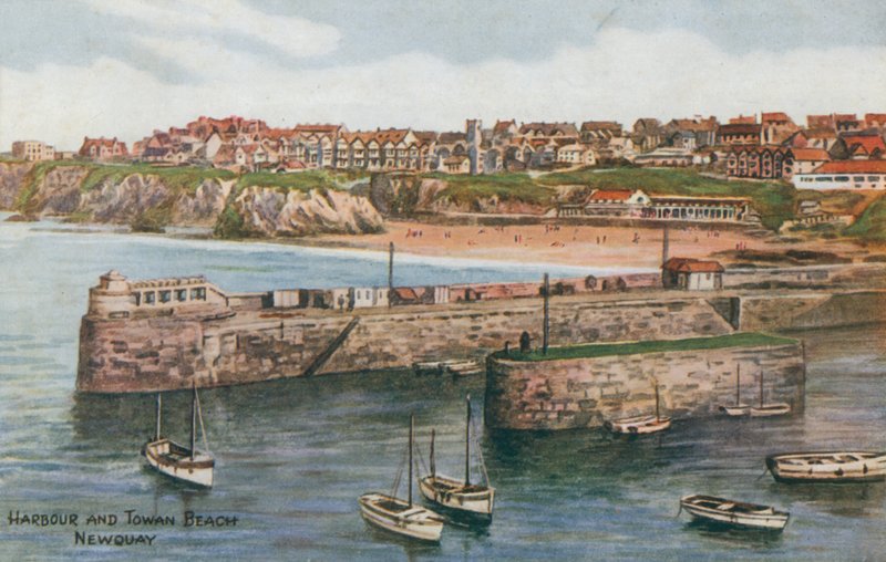 Havn og Towan Beach, Newquay af Alfred Robert Quinton