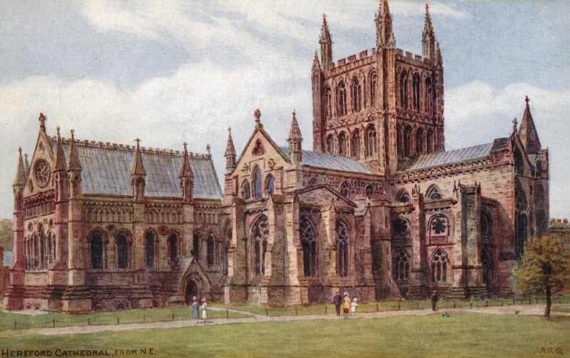 Hereford Cathedral, fra N E af Alfred Robert Quinton
