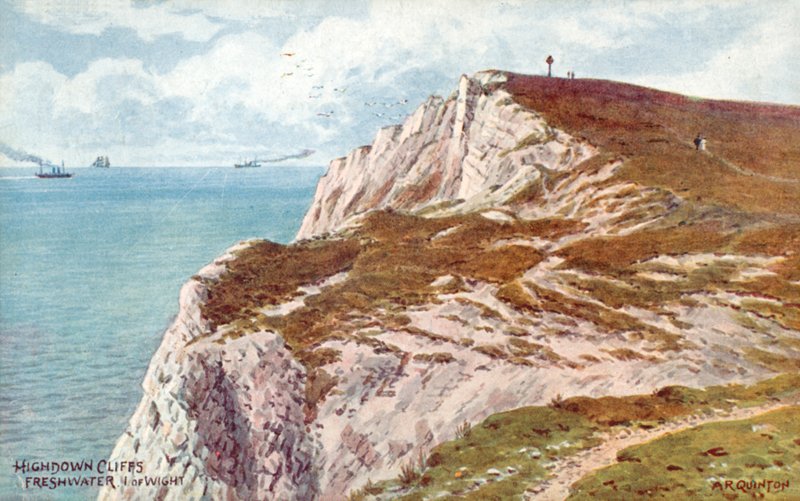 Highdown Cliffs, Ferskvand, Isle of Wight af Alfred Robert Quinton