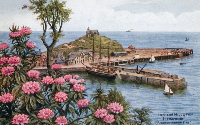 Lantern Hill and Pier, Ilfracombe, (Rhododendron Time) af Alfred Robert Quinton