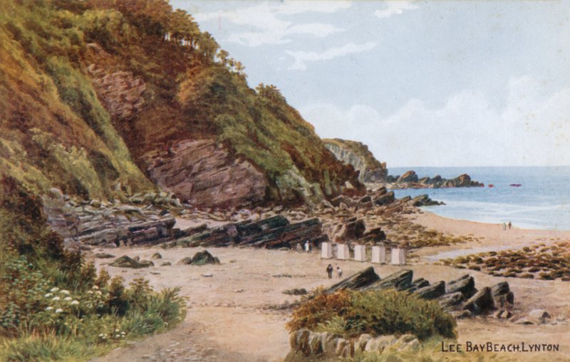 Lee Bay Beach, Lynton af Alfred Robert Quinton