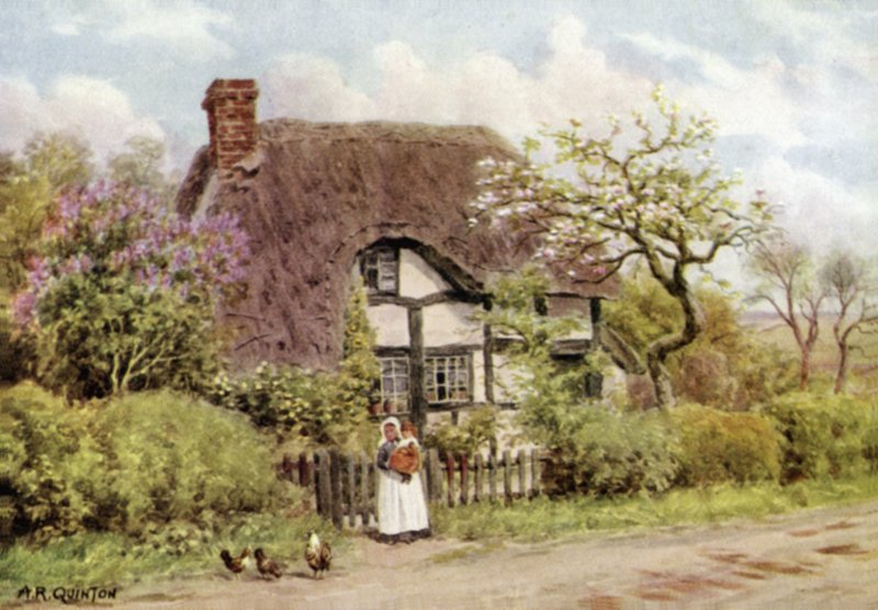 Syren- og æbleblomster, Harvington, Worcester af Alfred Robert Quinton