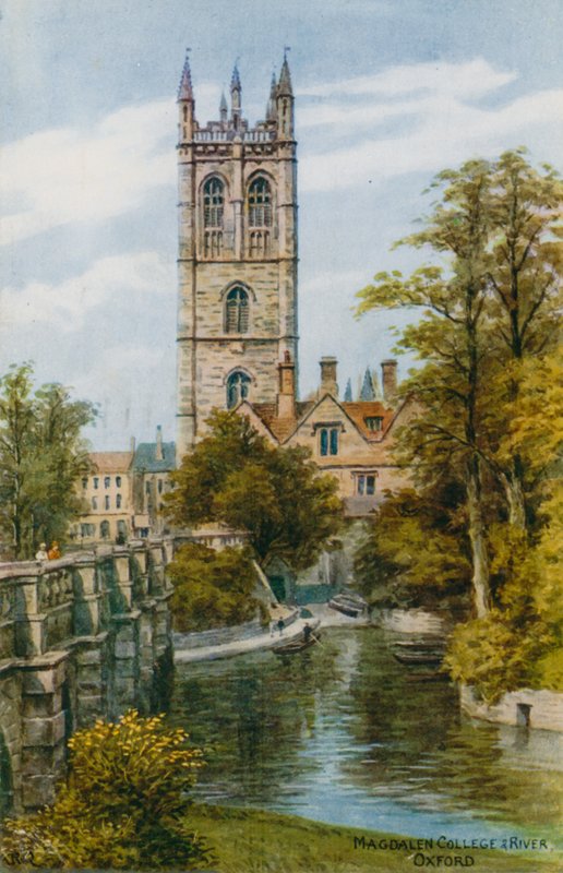 Magdalen College og River, Oxford af Alfred Robert Quinton