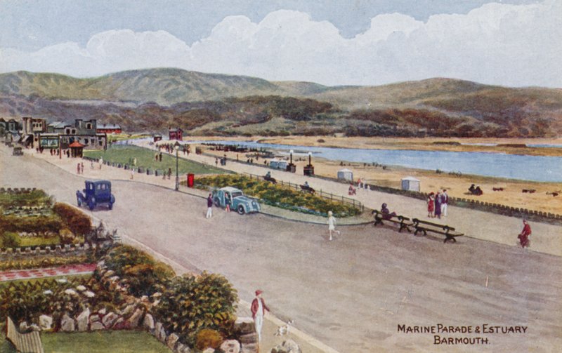 Marine Parade and Estuary, Barmouth af Alfred Robert Quinton