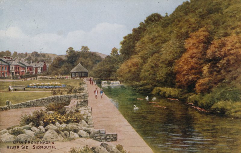 New Promenade og River Sid, Sidmouth af Alfred Robert Quinton