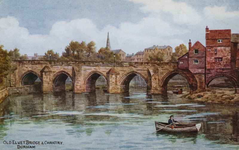 Old Elvet Bridge og Chantry, Durham af Alfred Robert Quinton