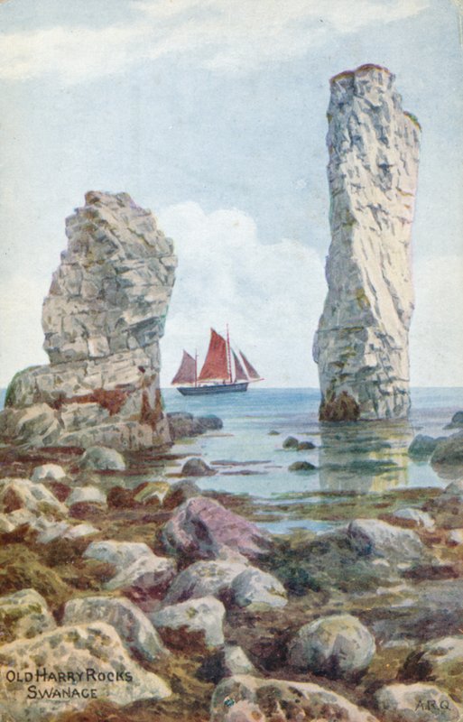Old Harry Rocks, Swanage af Alfred Robert Quinton