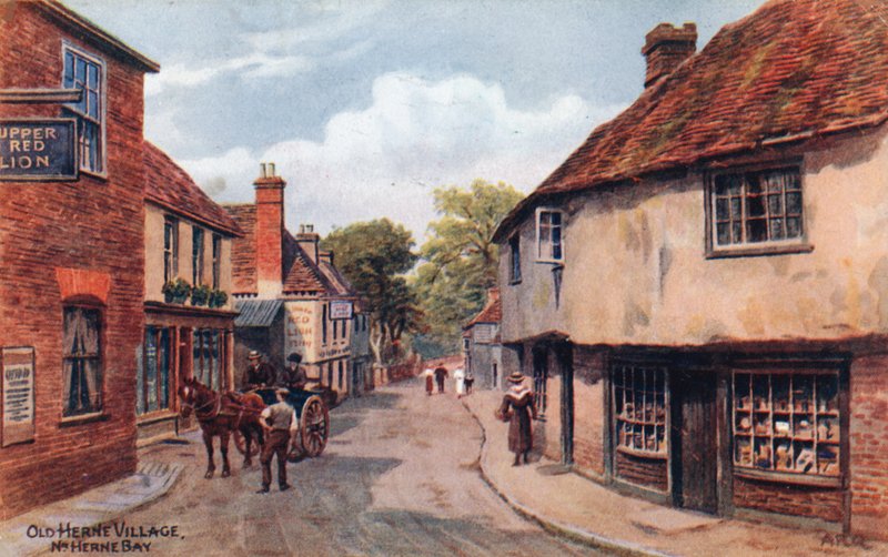 Old Herne Village, Nr. Herne Bay af Alfred Robert Quinton