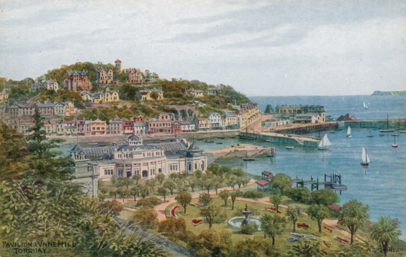 Pavilion og Vane Hill, Torquay af Alfred Robert Quinton