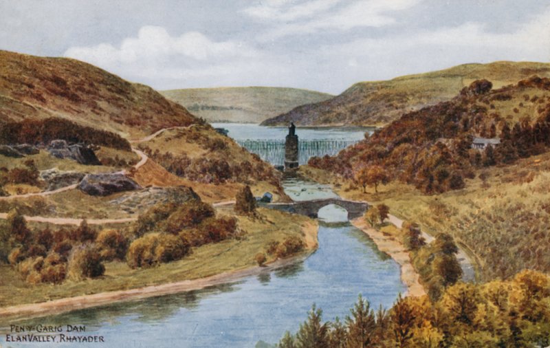 Pen-y-Garig Dam, Elan Valley, Rhayader af Alfred Robert Quinton