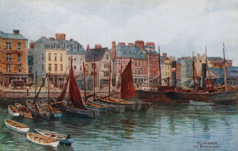 Plymouth, The Barbican af Alfred Robert Quinton