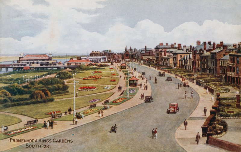 Promenade og Kings Gardens, Southport af Alfred Robert Quinton