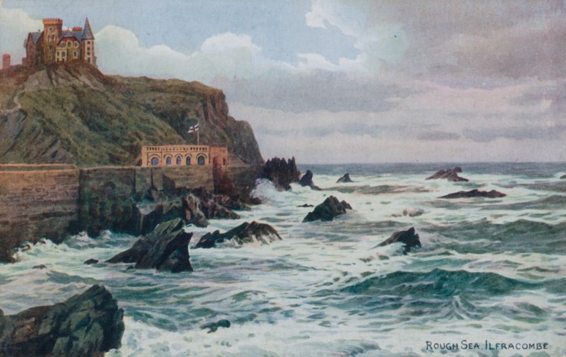 Rough Sea, Ilfracombe af Alfred Robert Quinton