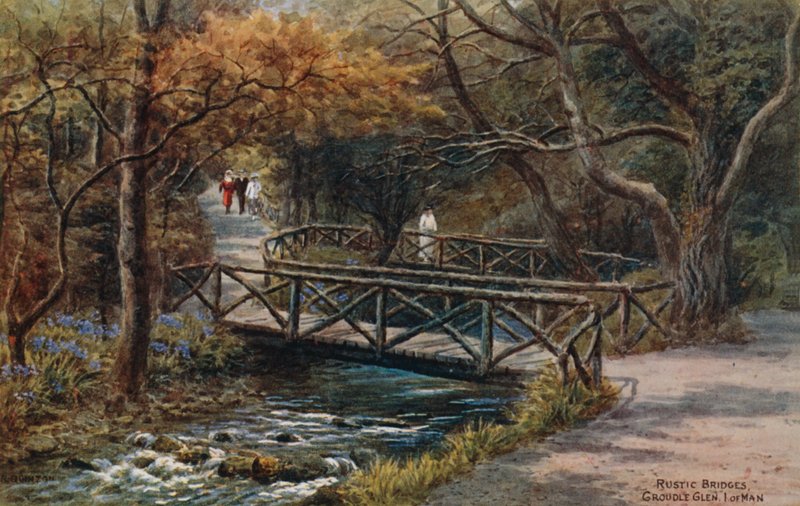 Rustic Bridges, Groudle Glen, I of Man af Alfred Robert Quinton